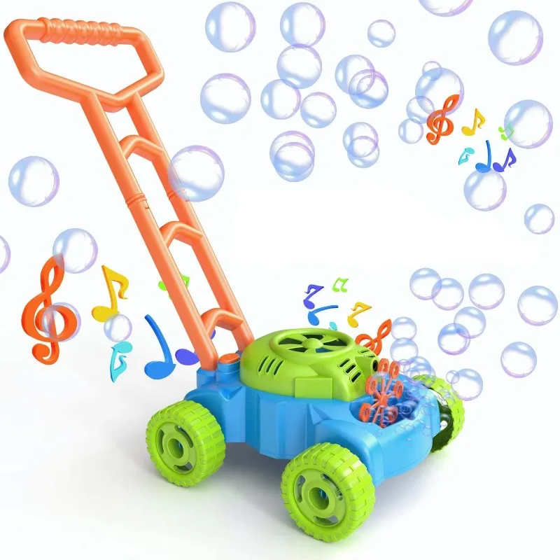 Kids Outdoor Lawn Mower - Carrito de burbujas eléctrico para niños,