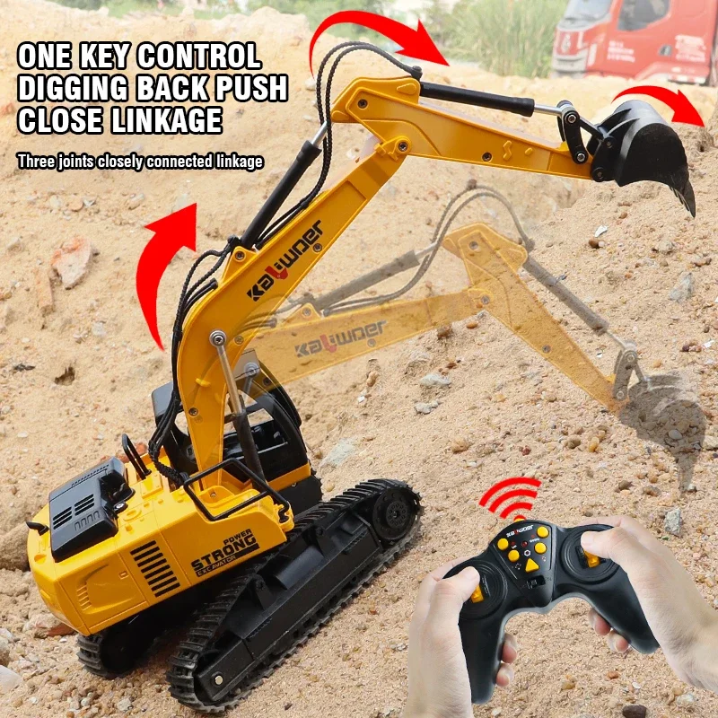 Kids Outdoor Digger - Huina Rc excavadora 1/24 9Ch coches
