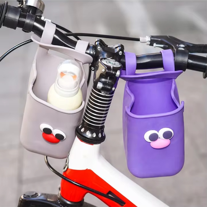 Kids Outdoor Storage - Portavasos de silicona para bicicleta, soporte