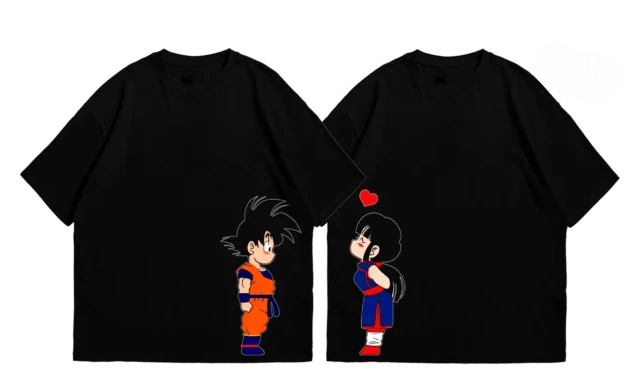 Tee Ball Set - Camiseta de pareja Goku o Milk