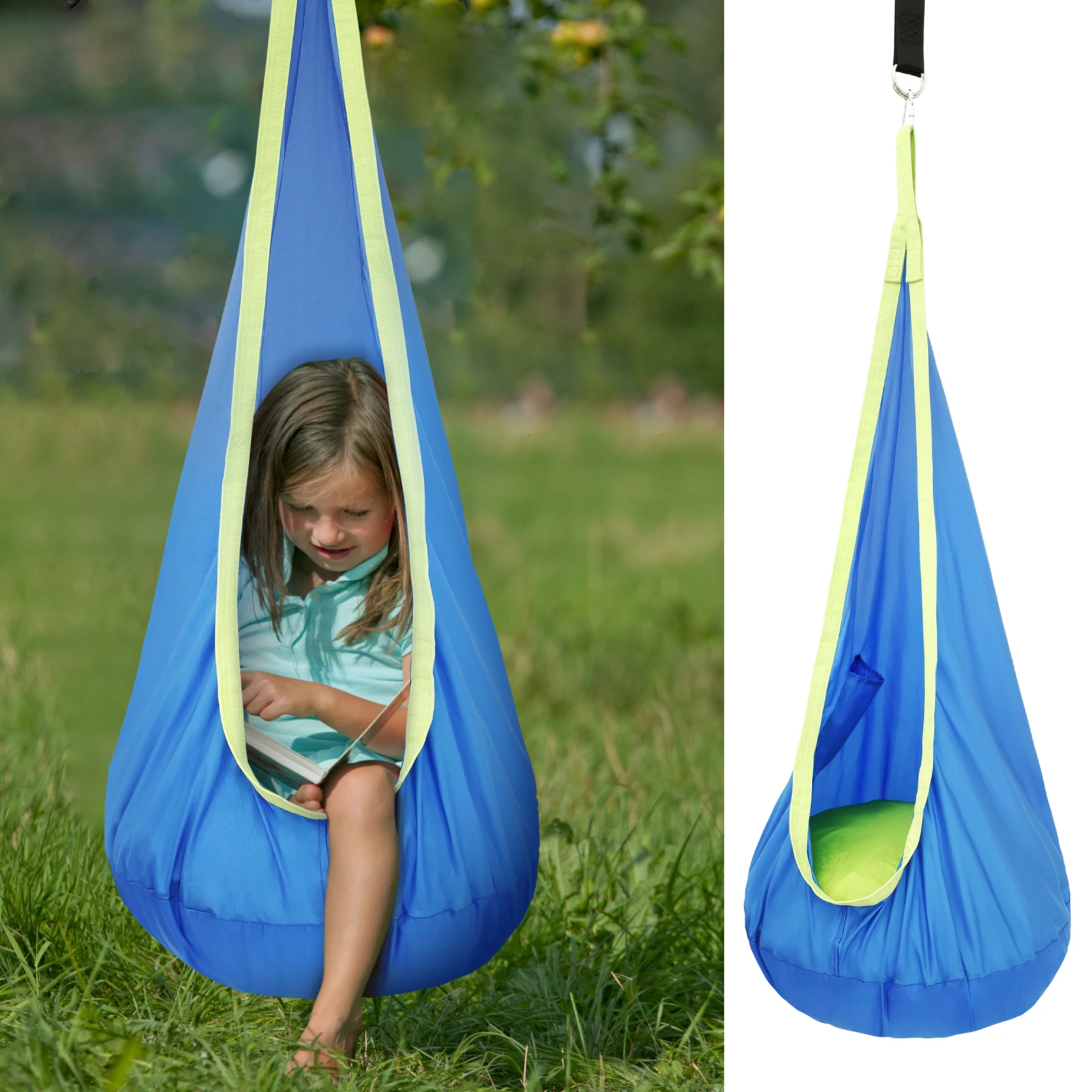 Kids Outdoor Hanging Chair - Silla Columpio Sensorial para Niños, Asiento