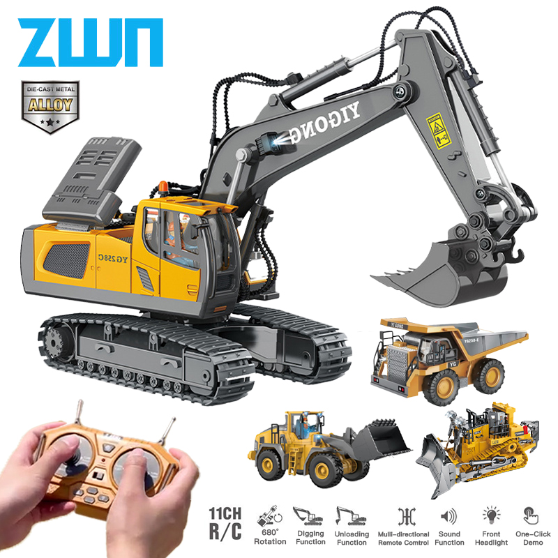Kids Outdoor Digger - ZWN-excavadora con Control remoto para niños,