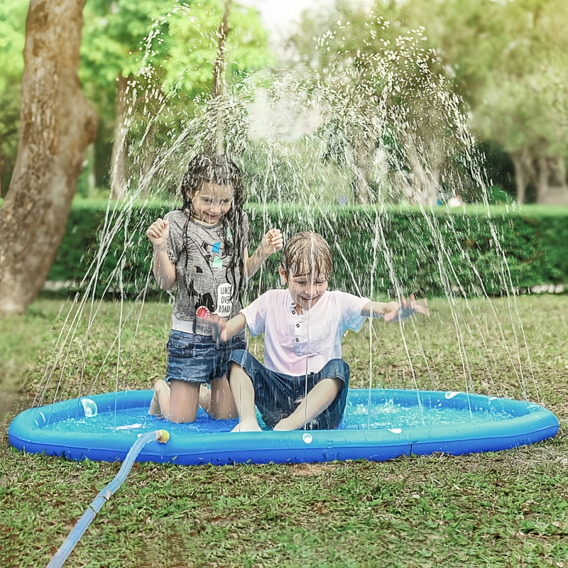 Kids Outdoor Clubhouse - Alfombra de Juego con Rociador de