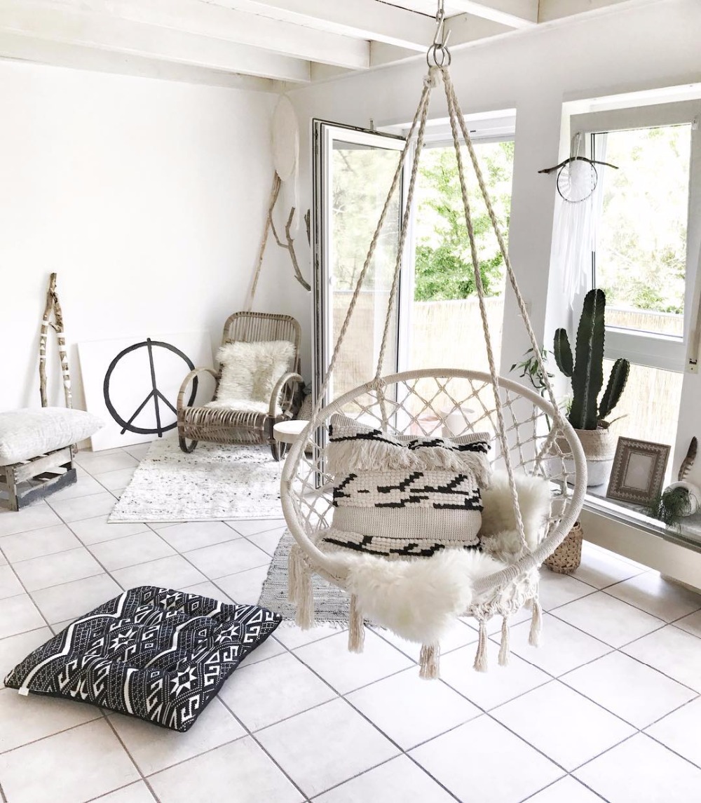 Kids Outdoor Hanging Chair - 2025 Jardín nórdico hecho a mano