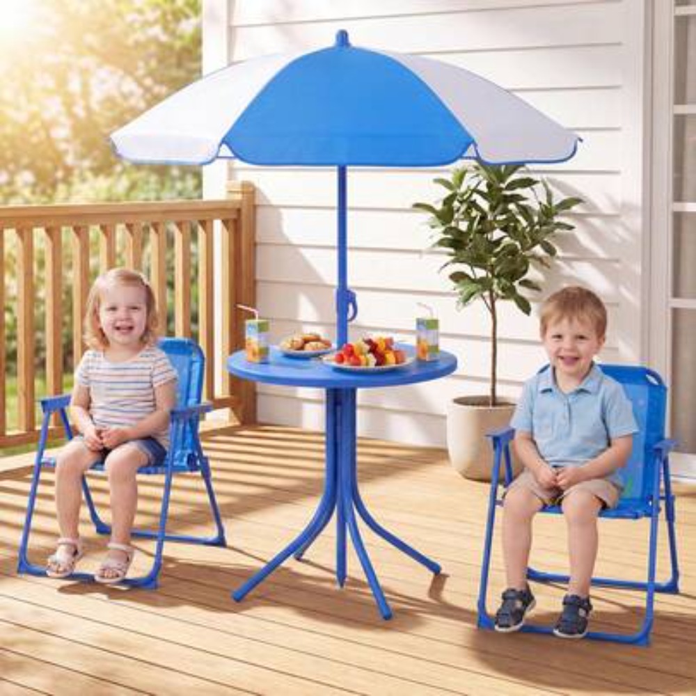 Kids Outdoor Table With Umbrella - Mesa de Picnic Infantil para Exteriores