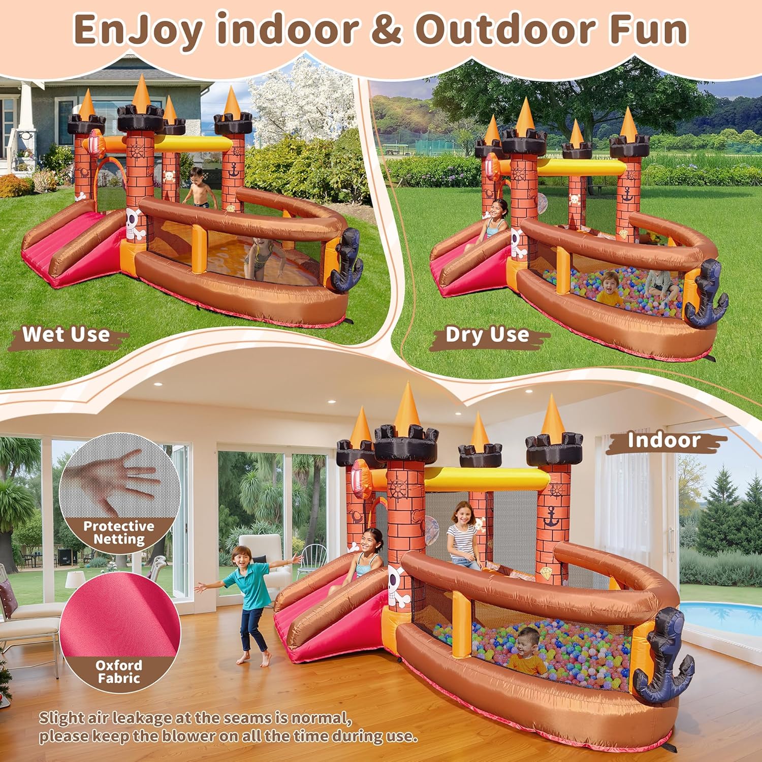 Casa Inflable para Niños de 3  - Kids Outdoor Jumping reseña y precio