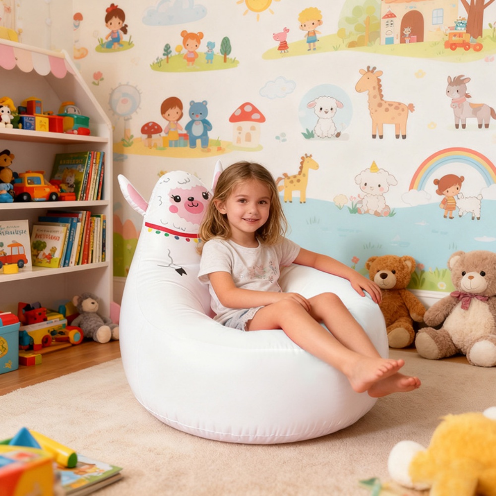 Sofá inflable de PVC con dibuj - Kids Outdoor Storage reseña y precio