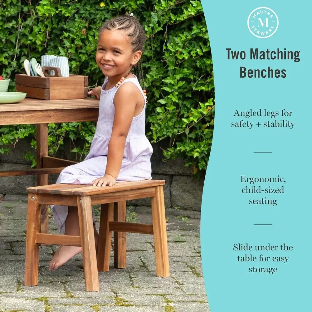 Conjunto de Mesa, Bancos y Som - Kids Outdoor Table With Umbrella reseña y precio
