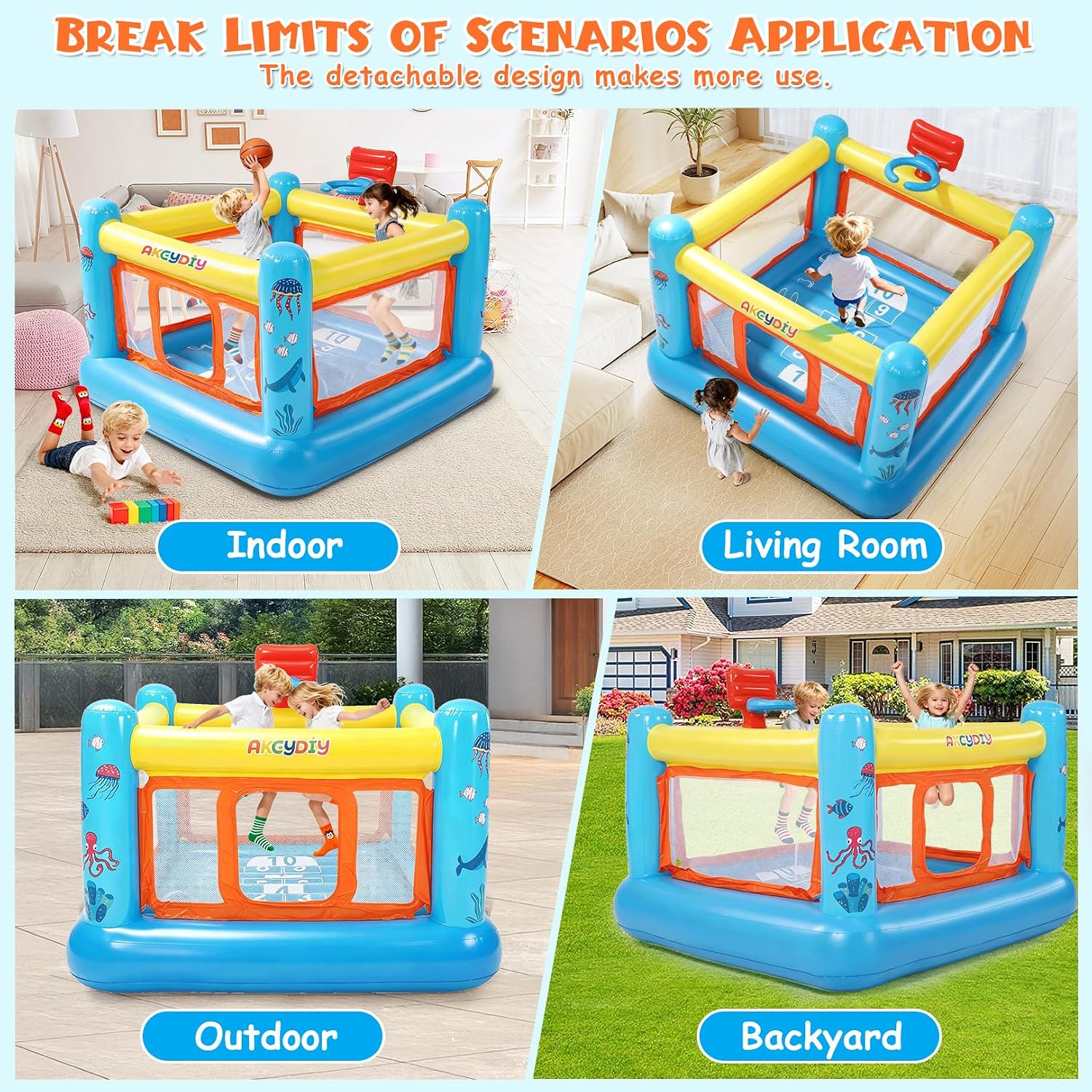 Casa de Brinco Inflable de PVC - Kids Outdoor Jumping reseña y precio