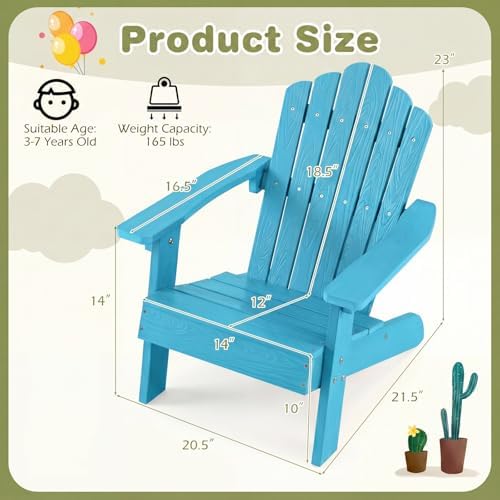 Silla Adirondack para niños, s - Kids Outdoor Adirondack Chair reseña y precio