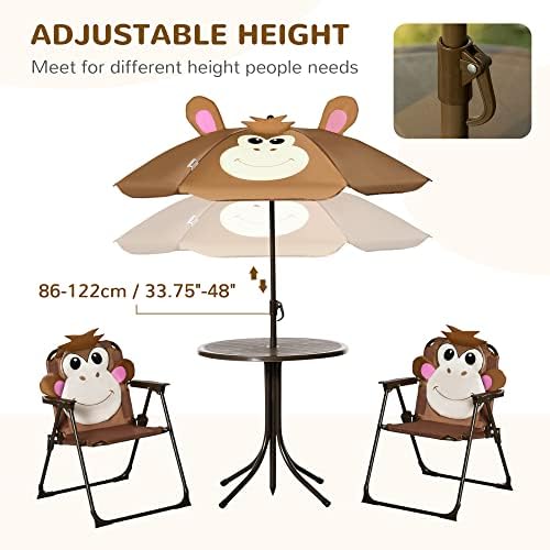 Conjunto de Mesa y Sillas para - Kids Outdoor Table With Umbrella reseña y precio
