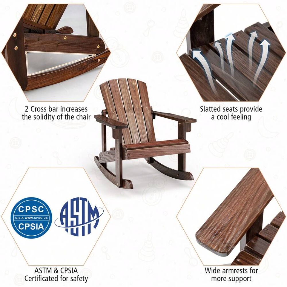 Silla mecedora Adirondack de m - Kids Outdoor Adirondack Chair reseña y precio