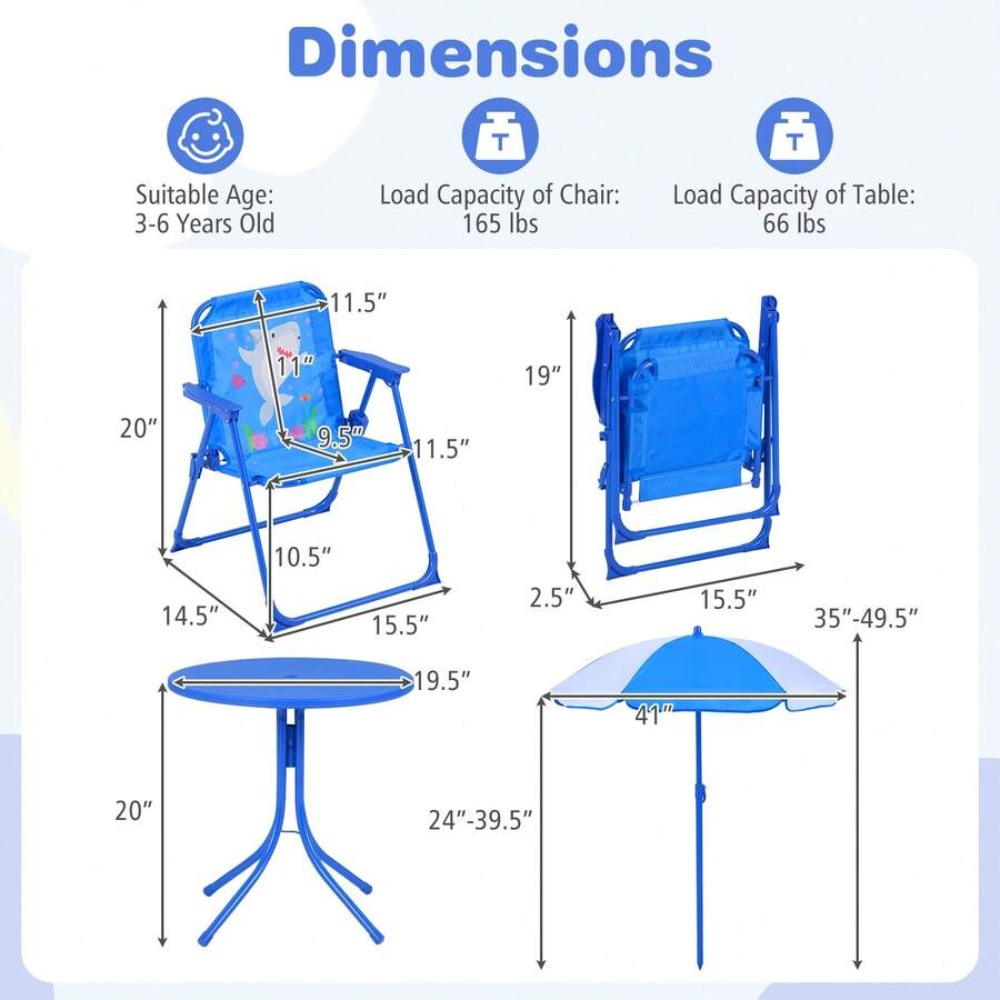 Mesa de Picnic Infantil para E - Kids Outdoor Table With Umbrella reseña y precio